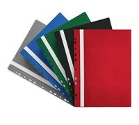 Netuno 5x farde à lamelle perforée multicolore mix A4 dossiers rapides PP avec perforation farde à devis pour école bureau chemise avec couverture avant transparente chemise à lamelles farde à devis