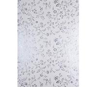 Netuno 5X Papier décoratif Blanc nacré avec Motif Floral argenté 180x250mm 150g Carton décoratif Effet Fait Main Papier cartonné Papier élégant pour Invitations Mariage Scrapbooking Papier à Motif