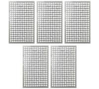 Netuno 5x260 pierres scintillantes blanches 6mm autocollants bricolage perles autocollantes strass autocollants perles de maquillage autocollants scintillantes pour décoration artisanat maquillage