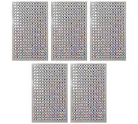 Netuno 5x260 pierres scintillantes opales argentées 6mm autocollants pour bricolage perles autocollantes strass autocollants perles de maquillage autocollants scintillantes pour décoration artisanat