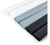 Netuno 6 rouleaux de papier crépon motif monochrome 200 x 50 cm papier crêpe coloré pour bricolage décoration DIY loisirs créatifs cadeau fête mariage projets artistique travaux manuels