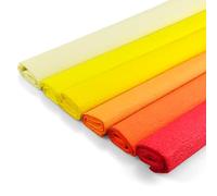 Netuno 6 rouleaux de papier crépon tons de soleil mix 200 x 50 mm papier crêpe coloré pour bricolage décoration DIY loisirs créatifs cadeau fête mariage projets artistique travaux manuels