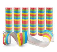 Netuno 6 rouleaux de serpentins en papier 7 mm x 4 m 108 pièces serpentins colorés pour décoration de fête carnavals
