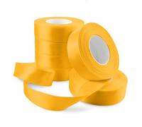 Netuno 6x rouleau de ruban ruban de satin jaune soleil 25 mm x 32 m rouleaux de ruban satin ruban tissu pour décoration emballages cadeaux bricolage mariage Noël fêtes anniversaires artisanat