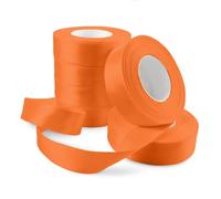 Netuno 6x rouleau de ruban ruban de satin orange intense 25 mm x 32 m rouleaux de ruban satin ruban tissu pour décoration emballages cadeaux bricolage mariage Noël fêtes anniversaires artisanat