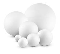 Netuno 7 Boules en polystyrène différentes Tailles Mix Boules à décorer Boule polystyrène Blanche pour décorations Noël travaux manuels DIY Bricolage Loisirs créatifs Boule de Noël