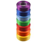 Netuno 7x Ruban de Satin Arc-en-Ciel 25mm x 32m - Set Multicolore pour Décoration et Bricolage - Idéal pour Cadeaux et Mariages