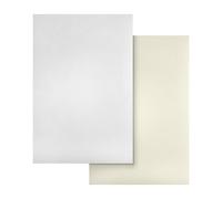 Netuno Aster Laid Lot de 100 feuilles de papier de bricolage nervurées Format A4 120 g (50 x blanc et 50 x ivoire) Papier élégant avec filigranes Papier à lettre Papier à lettre Papier à effet avec