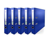 Netuno Classeur à Anneaux A4 - Mécanisme 2 Anneaux 5cm en Plastique Bleu pour Documents Bureau et Maison