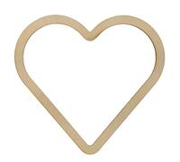 Netuno cœur en bois 20cm x 1cm x 3mm anneau en bois naturel pendentif en bambou pour bricolage macramé DIY Attrape-rêves travaux manuels décoration murale loisirs créatifs art et artisanat