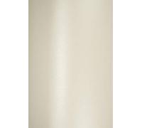 Netuno Lot de 10 cartons nacrés, blanc lait, format A5, 210 x 148 mm, 250 g, en carton fin, brillant, effet métallisé, nacré, pour mariage, anniversaire, baptême, invitations