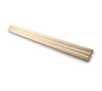 Netuno Lot de 3 tiges en bois pour macramé, 65 cm, diamètre : 12 mm, rondes, en bois, pour bricolage, décoration bohème, décoration d'intérieur, accessoires en macramé