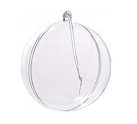 Netuno Lot de 5 Boules en Acrylique de 12 cm - en Plastique Transparent - Divisible - pour décoration, Cadeau, Peindre, remplir et bricoler