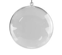 Netuno Lot de 5 médaillons convexes en acrylique de 10 cm - Boules décoratives en plastique transparent - Pour bricolage de Noël, cadeau d'anniversaire, de Noël