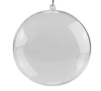 Netuno Lot de 5 médaillons en acrylique de 12 cm - Transparent - Articles de bricolage - Boules en plastique - Boule en acrylique - Bricolage - Fournitures créatives - Décoration - Cadeau