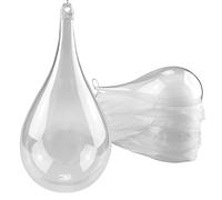 Netuno Lot de 5 stalactites en acrylique de 18 cm - Décoration de Noël transparente pour mariage, fête, sapin de Noël