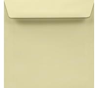 Netuno Lot de 50 enveloppes carrées - Ivoire - 15,6 x 15,6 cm - 120 g - Arena Ivoire - Élégantes enveloppes carrées - Rabat droit - Fermeture humide - Enveloppes en papier pour cartes d'invitation