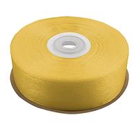 Netuno ruban 25mm x 32m couleur jaune foncé ruban décoratif ruban cadeau satin et organza tissu mousseline pour décoration bricolage mariage fête festival emballage paquet cadeaux cartes DIY