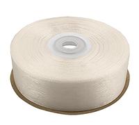 Netuno Ruban 25mm x 32m Écru - Décoratif Satin et Organza pour Mariage, Fête, Festival, Emballage Cadeau, Bricolage DIY - Tissu Mousseline
