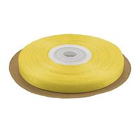 Netuno Ruban 6mm x 32m Jaune Pâle - Décoratif Satin et Organza pour Mariage, Fête, Festival, Emballage Cadeaux, Cartes DIY - Tissu Mousseline pour Décoration et Bricolage