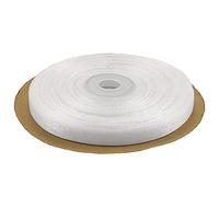 Netuno Ruban décoratif de 6 mm x 32 m - Couleur : blanc - En mousseline de soie - Pour décoration, bricolage, artisanat, mariage, fête, emballage cadeau