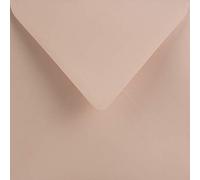 Netuno Sirio Color Nude Lot de 100 enveloppes carrées Rose pâle 153 x 153 mm 115 g Enveloppes d'invitation élégantes pour anniversaire, mariage, baptême, mariage