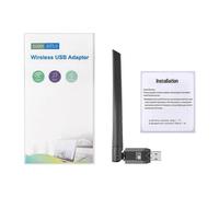Network Card Durable Adapter 600M Exceptional Wireless USB BT5.0 Driver Card Bluetooth Network Free Ergonomic