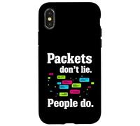 Network Engineer Packets Don't Lie Cybersecurity IT Coque pour iPhone X/XS