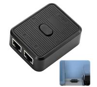 Network Lan Switch, Commutateur Reseau Gigabit, Selecteur RJ45 Manuel, 2 en 1 Sélecteur Réseau Manuel Bidirectionnel, 3 Ports 1000 Mbps Switch Passif Sans Alimentation, Compatible Cat5 Cat5e Cat6