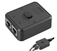 Network LAN Switch, Sélecteur Réseau, Commutateur Réseau RJ45 2 Ports Bidirectionnel, Switch LAN Manuel 2 Entrées 1 Sortie ou 1 Entrée 2 Sorties, Sélecteur Ethernet Gigabit pour Cat6 Cat5e Cat5