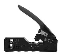 Network Wire Crimper Stripper Cutter Trimping Tool Cat-5 Cat-6 Cat-7 Wire Setipping Pliant pour le réseau et le téléphone Crystal Head Red Yellow Blue Black (Noir)
