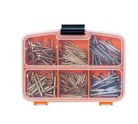 Netzerkoz Lot de 260 clous en acier - 3 types de clous en acier pour une utilisation sur le béton, la brique, le plâtre et le bois, le mur et le parquet