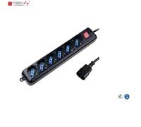 Netzleiste für USV Techly, 6 Steckdosen, 1,5 m, schwarz