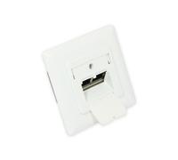 Netzwerkdose Cat. 6, 2xRJ45, geschirmt, UP, DESIGNFÄHIG, vertikale Kabelzuführung, signalweiß RAL9003, Good Connections (GC-N0024)