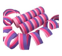 Neu 2019: Lot de 36 serpentins « Lilas Pink Rose » comme décoration pour fête It's a girl ou anniversaire d'enfant - 2 rouleaux de 18 barrettes de 3 couleurs - Décoration de table fée princesse