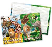 Neu Cartes D'invitation Safari Party, Lot De 8 - Version Allemande
