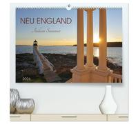 Neu England, Indian Summer (hochwertiger Premium Wandkalender 2026 DIN A2 quer), Kunstdruck in Hochglanz: Ein Wandkalender, der die herbstlichen Farben Neuenglands einfängt.