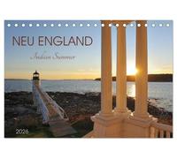 Neu England, Indian Summer (Tischkalender 2026 DIN A5 quer), CALVENDO Monatskalender: Ein Wandkalender, der die herbstlichen Farben Neuenglands einfängt.