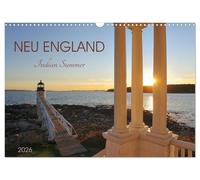 Neu England, Indian Summer (Wandkalender 2026 DIN A3 quer), CALVENDO Monatskalender: Ein Wandkalender, der die herbstlichen Farben Neuenglands einfängt.