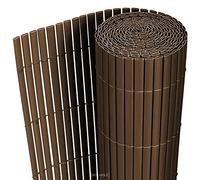 [neu.haus] Brise-Vue Palissade en PVC Extérieur Clôture Réglable Résistant aux Intempéries Intimité pour Jardin Terasse Cache Balcon Anti-Moisissure Protection Renforcé Solide Marron 90 x 300 cm