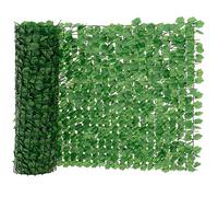 [neu.haus] Clôture avec Feuilles Brise Vue Brise Vente Polyester Plastique Fil de Fer Vert 300 x 100 cm Vert G