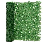 [neu.haus] Clôture avec Feuilles Brise Vue Brise Vente Polyester Plastique Fil de Fer Vert 300 x 150 cm Vert G