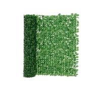 [neu.haus] Clôture avec Feuilles Brise Vue Brise Vente Polyester Plastique Fil de Fer Vert 300 x 150 cm