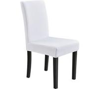 Galette et housse de chaise Premium XL [neu.haus] Housse de chaise Protecteur de chaise Elastique Revêtement de chaise Blanc