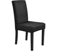 [neu.haus] Housse de chaise Protecteur de chaise Élastique Revêtement de chaise Noir Noir