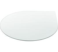 [neu.haus] Plaque de verre Ø90cm ronde en forme de goutte Plaque de table en verre ESG Plaque de cheminée en verre DIY table