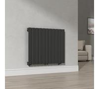 [neu.haus] Radiateur à Panneau Simple Radiateur Design Plat Chauffage Central pour Salon Chambre Salle de Bain 616 W Acier 60 x 80 cm Noir
