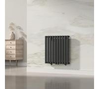 [neu.haus] Radiateur à Panneau Simple Radiateur Design Radiateur Plat Chauffage Central pour Salon Chambre Salle de Bain 449 W Acier 60 x 60 cm Noir