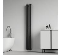 Radiateur à panneau plat Nore 484 W acier 180 x 24 cm noir [neu.haus] Noir