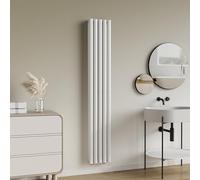 [neu.haus] Radiateur à Panneaux Double Radiateur Design Radiateur Plat Chauffage Central pour Salon Chambre Salle de Bain 1122 W Acier 180 x 30 x 8 cm Blanc